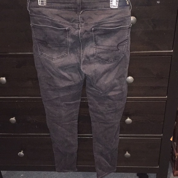 American Eagle Washed our black jeggings - Size 8 - Picture 2 of 3